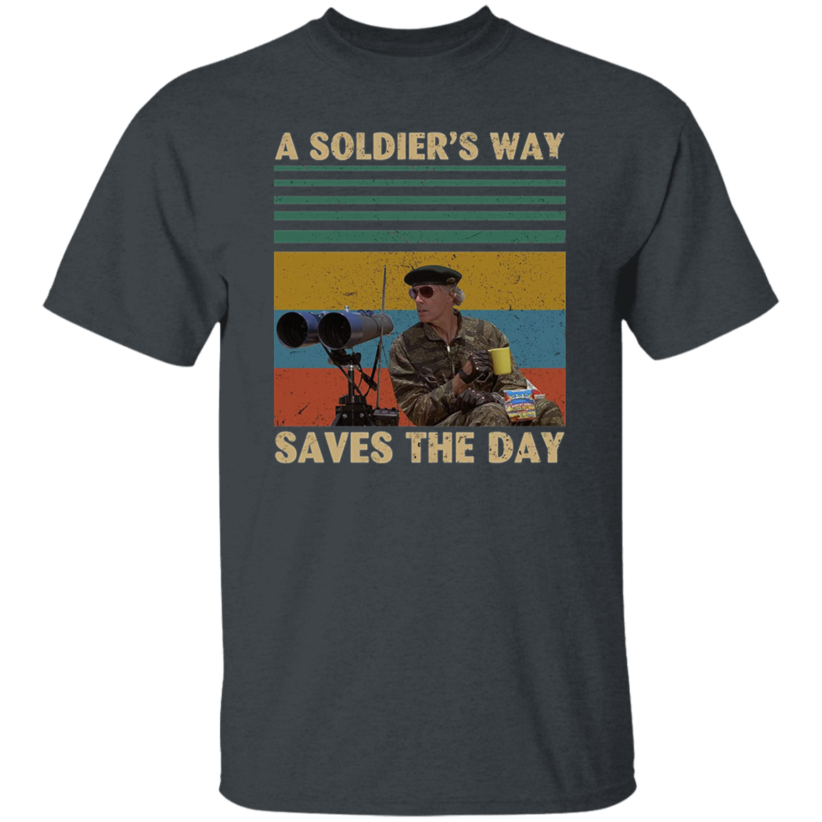 A Soldier's Way Saves The Day Vintage T-Shirt, The Burbs Shirt, Mark Rumsfield Shirt, Comedy Movie Shirt, 80s Movie ShirtG500 5.3 oz. T-Shirt