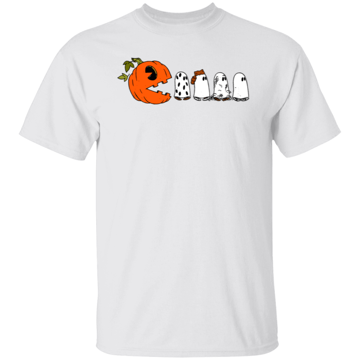 Pumpkin Ghost Pacman T-Shirt - lapicta