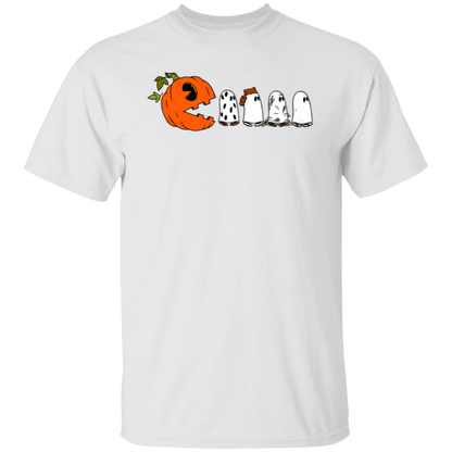 Pumpkin Ghost Pacman T-Shirt - lapicta