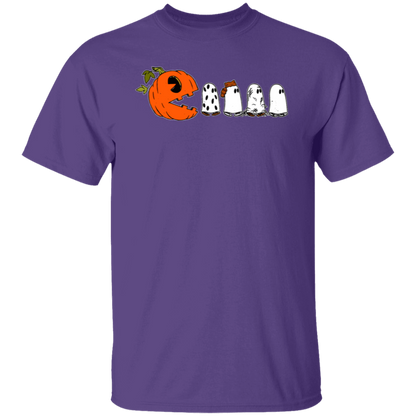 Pumpkin Ghost Pacman T-Shirt - lapicta