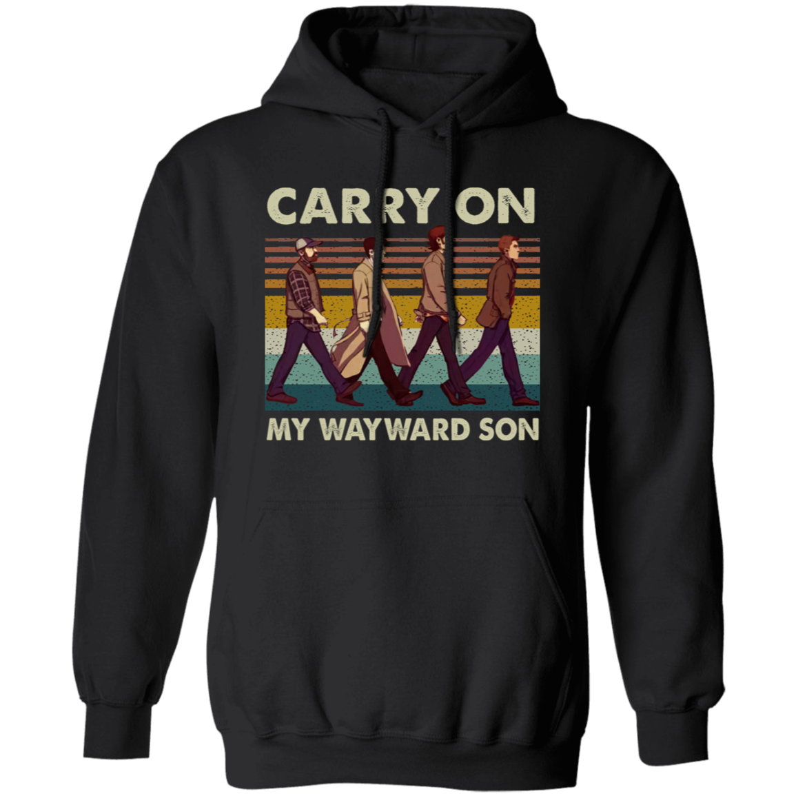 Supernatural Carry On My Wayward Son Vintage Gildan Pullover Hoodie - 98033316