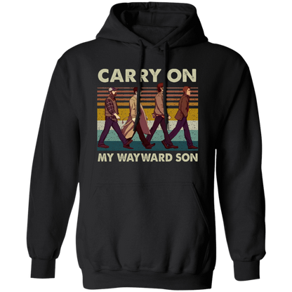 Supernatural Carry On My Wayward Son Vintage Gildan Pullover Hoodie - 98033316