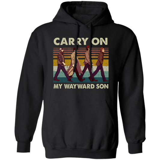 Supernatural Carry On My Wayward Son Vintage Gildan Pullover Hoodie - 98033316