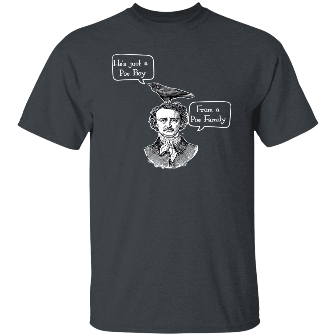 He's Just A Poe Boy From A Poe Family Edgar Allan Vintage Unisex T-Shirt - letter