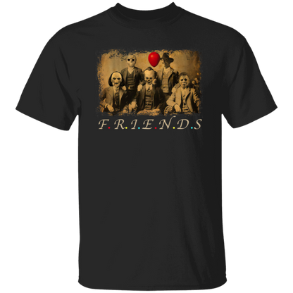 Friends Horror Five Characters Squad – Funny Halloween Movie T-Shirt - leleart