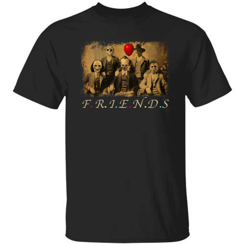 Friends Horror Five Characters Squad – Funny Halloween Movie T-Shirt - leleart