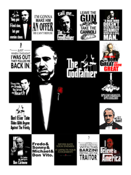The Godfather Movie Fleece Blanket, Premium Sherpa Blanket, Godfather Blanket, Don Vito Corleone Blanket, Gangster Quilt	VPS Cozy Plush Fleece Blanket - 30x40