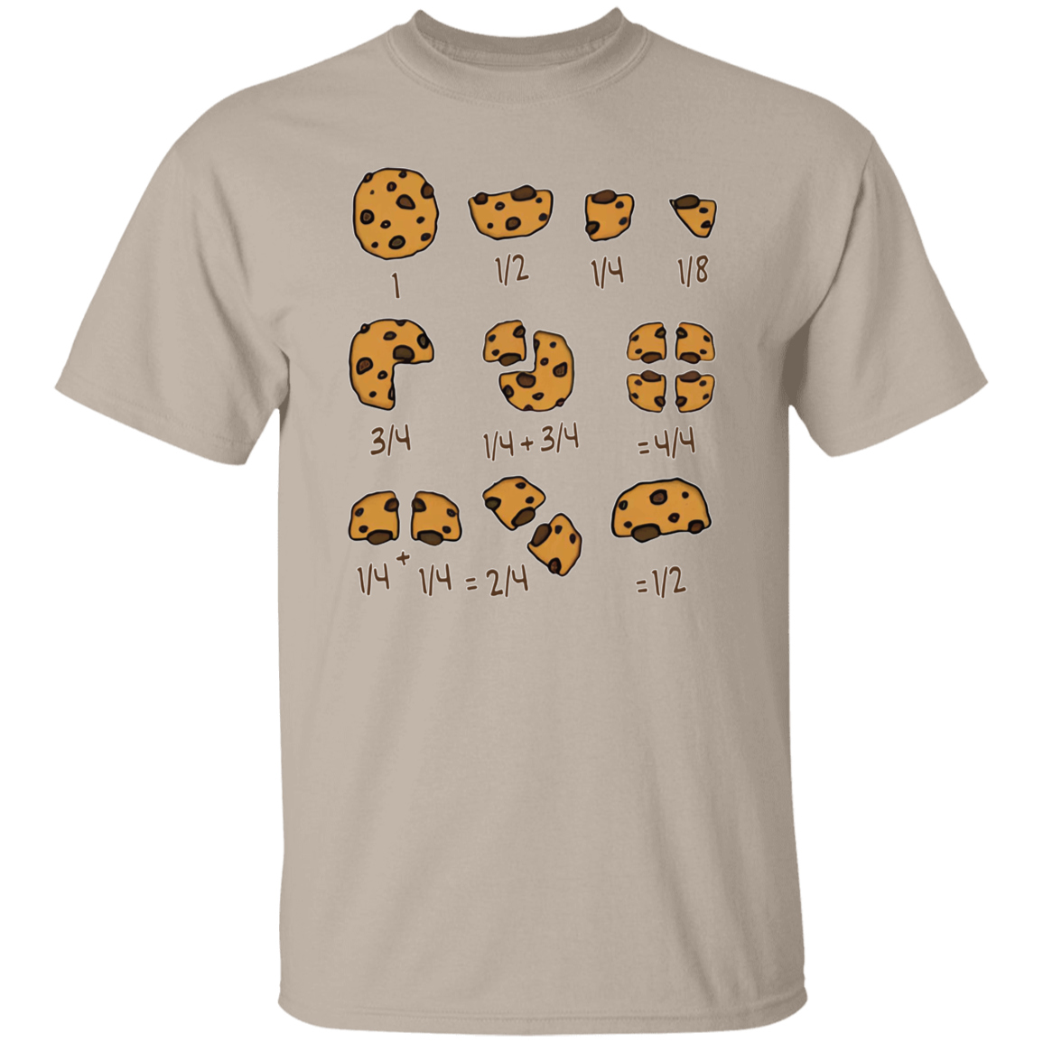 Cookie Fractional Numbers Math Teacher T-Shirt - CDCraft