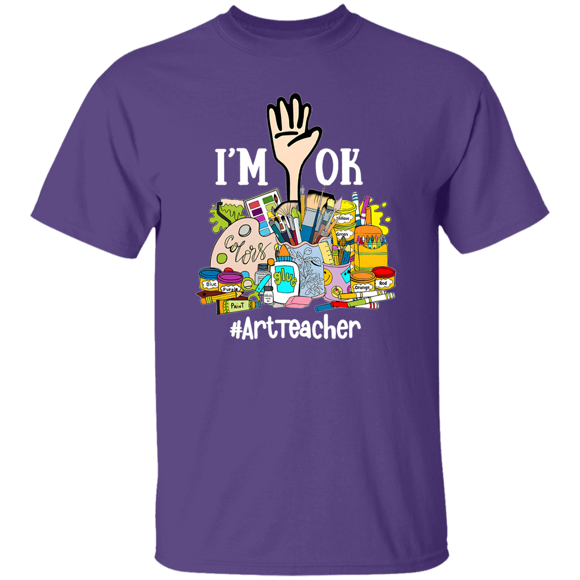 I'm Ok Arttteacger Teacher Vintage T-Shirt