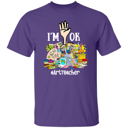 I'm Ok Arttteacger Teacher Vintage T-Shirt