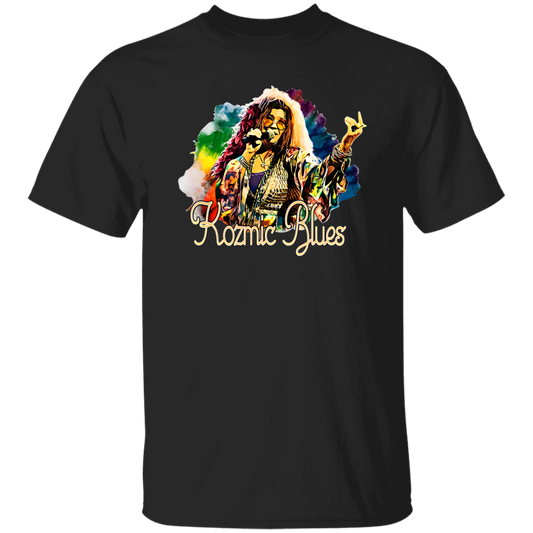 Watercolor Janis Joplin Kozmic Blues Vintage T-Shirt