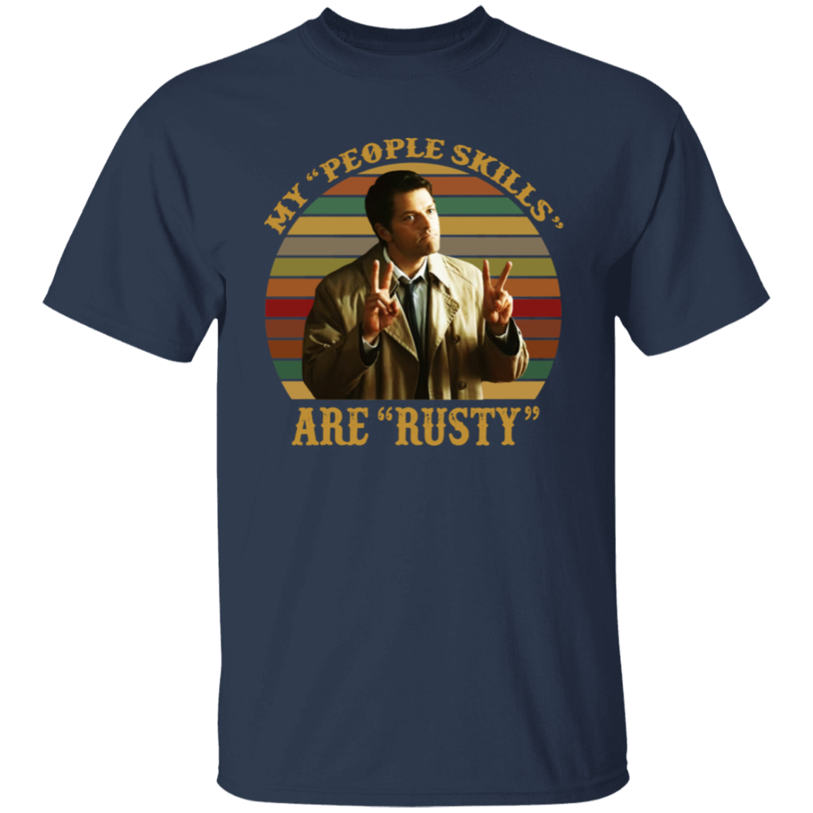 Castiel Supernatural My People Skills Are Rusty Retro Vintage unisex  T-Shirt - lucy - 90144875