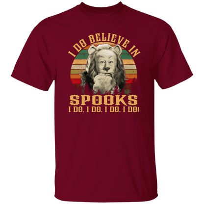 The Cowardly Lion I Do Believe In Spooks Vintage T-Shirt
