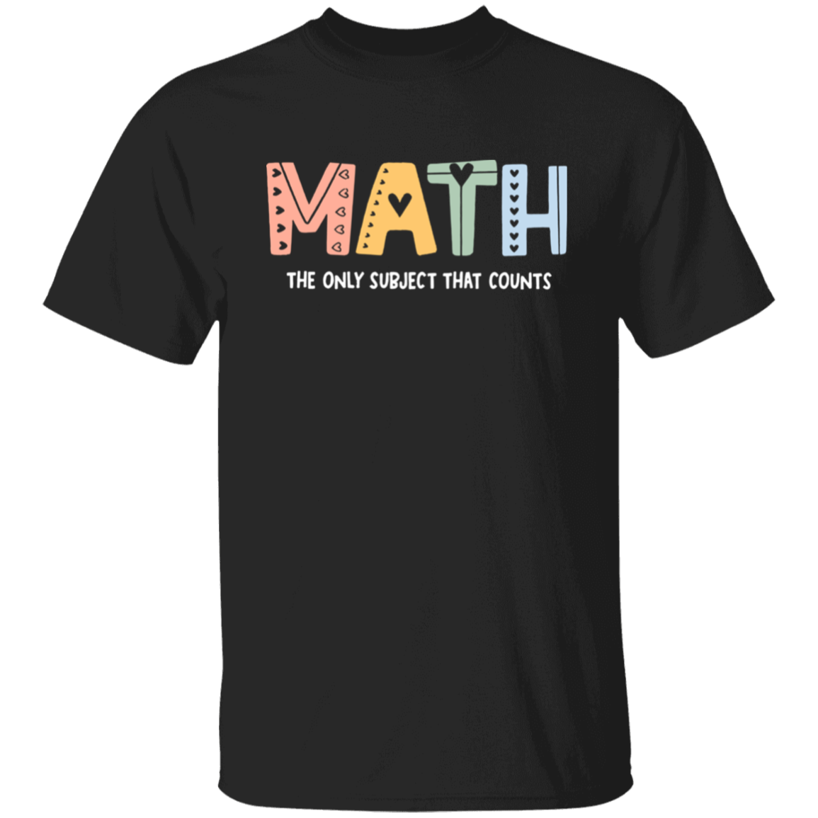 The Only Subject That Counts Math Teacher Vintage Unisex  T-Shirt - letter