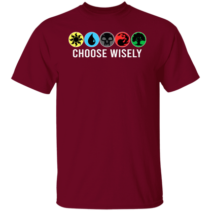 Symbols Men's Mana Wisely Short Tee Sleeve Choose Gathering Magic T-Shirt - leleart
