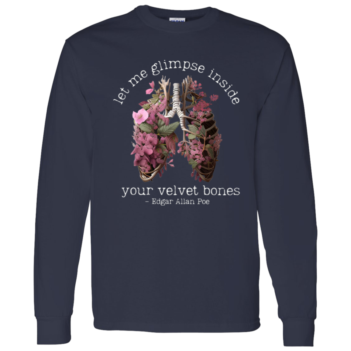 Edgar Allan Poe Let Me Glimpse Inside Your Velvet Bones Funny Halloween Teacher Vintage T-Shirt