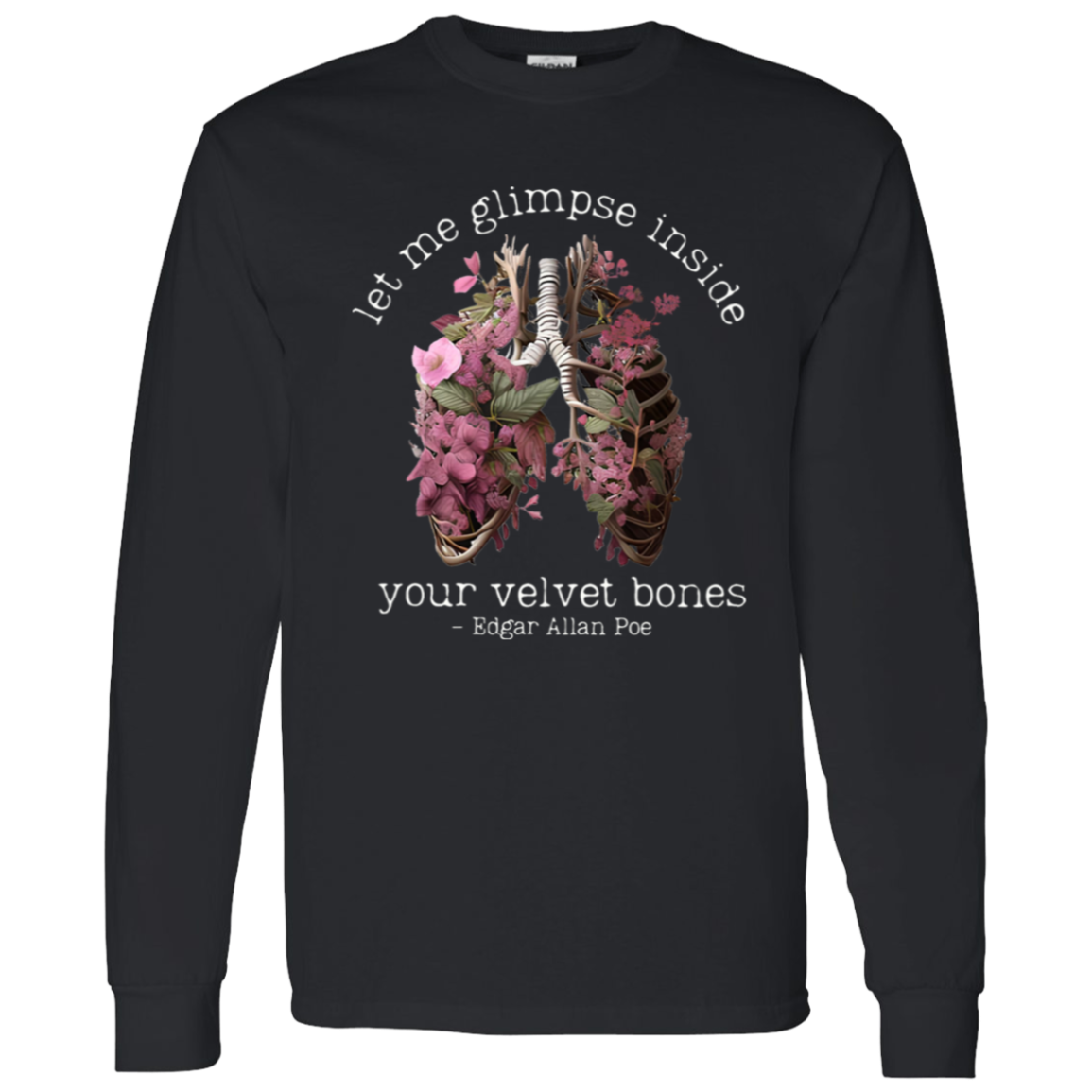 Edgar Allan Poe Let Me Glimpse Inside Your Velvet Bones Funny Halloween Teacher Vintage T-Shirt