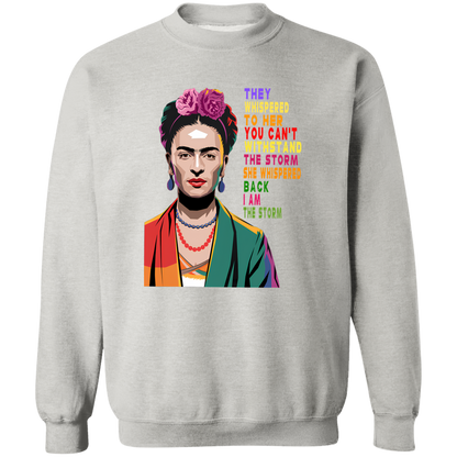 G180 Gildan Crewneck Pullover Sweatshirt 	I Am The Storm Women Black History Shirt