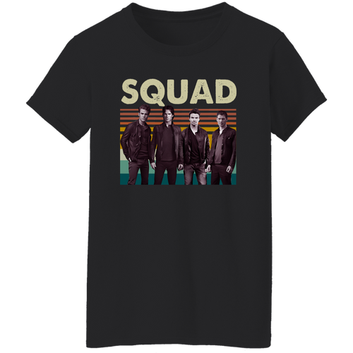 Official Damon Vampire Diaries Squad Vintage T-Shirt - WOMEN
