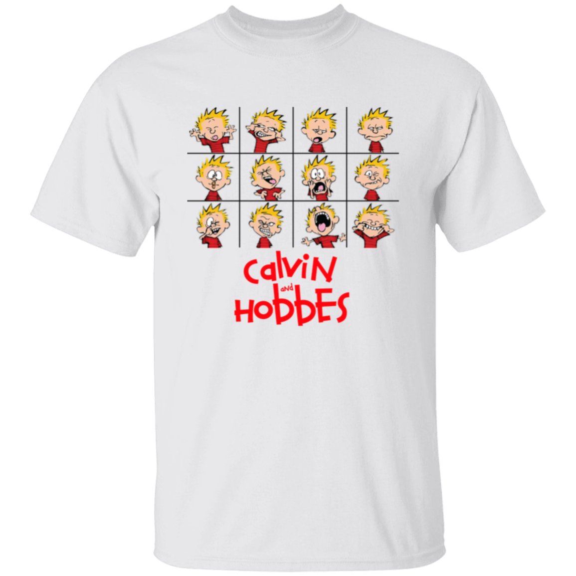 Calvin And Hobbes Expressions American Comic Unisex  T-Shirt - jasmine
