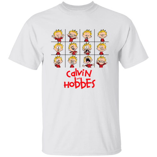 Calvin And Hobbes Expressions American Comic Unisex  T-Shirt - jasmine