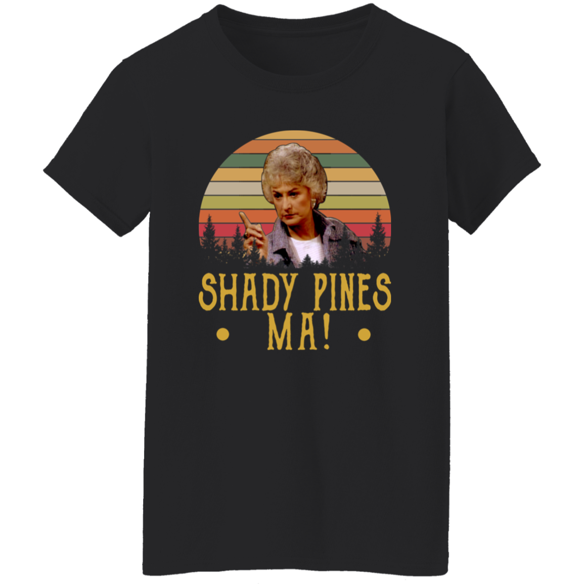 Shady Pines Ma Vintage Retro T-Shirt - WOMEN