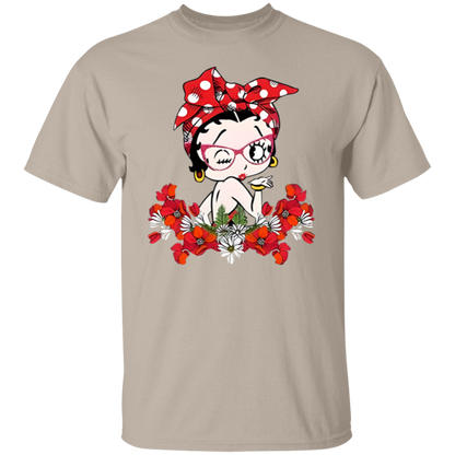 Betty Boop Flower  T-Shirt - leleart