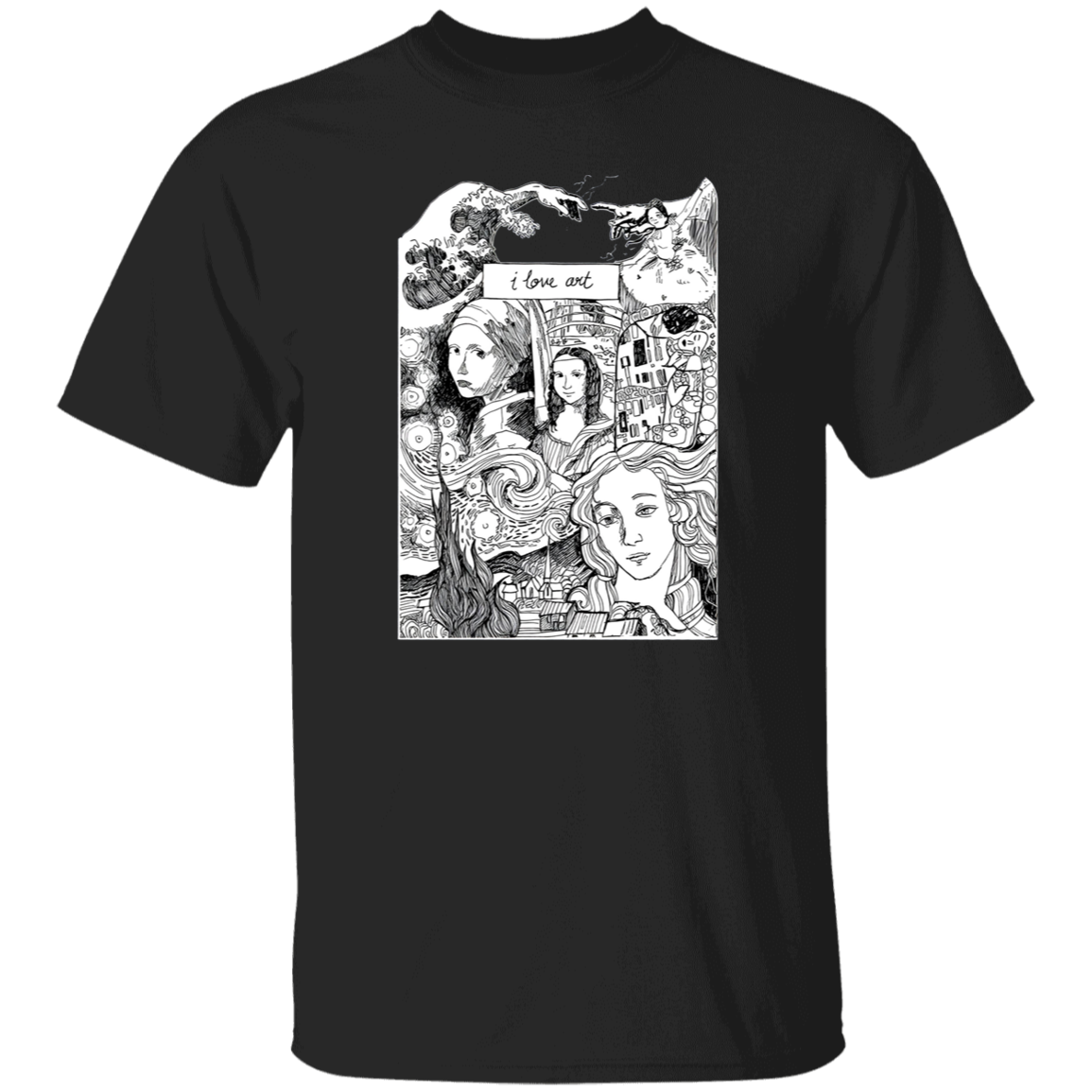 I Love Art Sketch Teacher Vintage T-Shirt