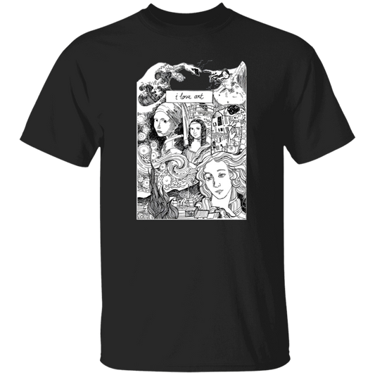 I Love Art Sketch Teacher Vintage T-Shirt