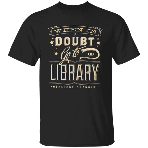 When In Doubt Go To The Library Teacher Vintage Unisex  T-Shirt - letter
