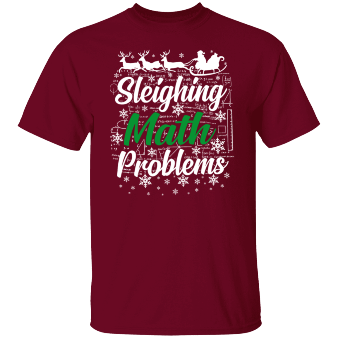Sleighing Math Problems Teacher T-Shirt
