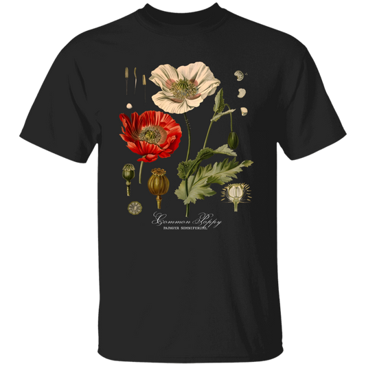Vintage Poppy Unisex T-Shirt - pelyn