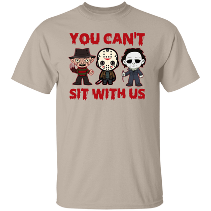 You Can’t Sit With Us Horror Movies Halloween Funny T-Shirt - leleart
