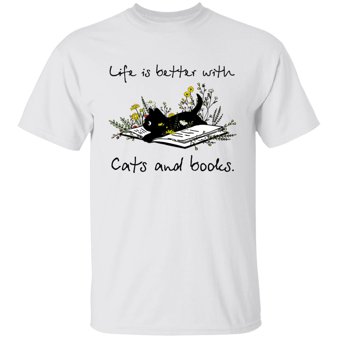 Life Is Better With Cats And Books Vintage T-Shirt - YOUTH