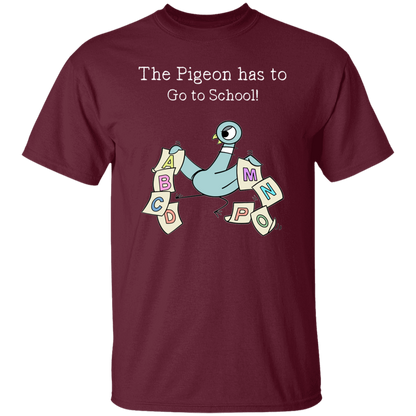 The Pigeon Has To Go To School Teacher T-Shirt,Book Character ABC Tee for Teachers & Kids