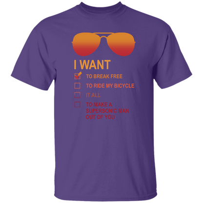 I Want to Break Free Freddie Mercury Glasses T-Shirt - leleart