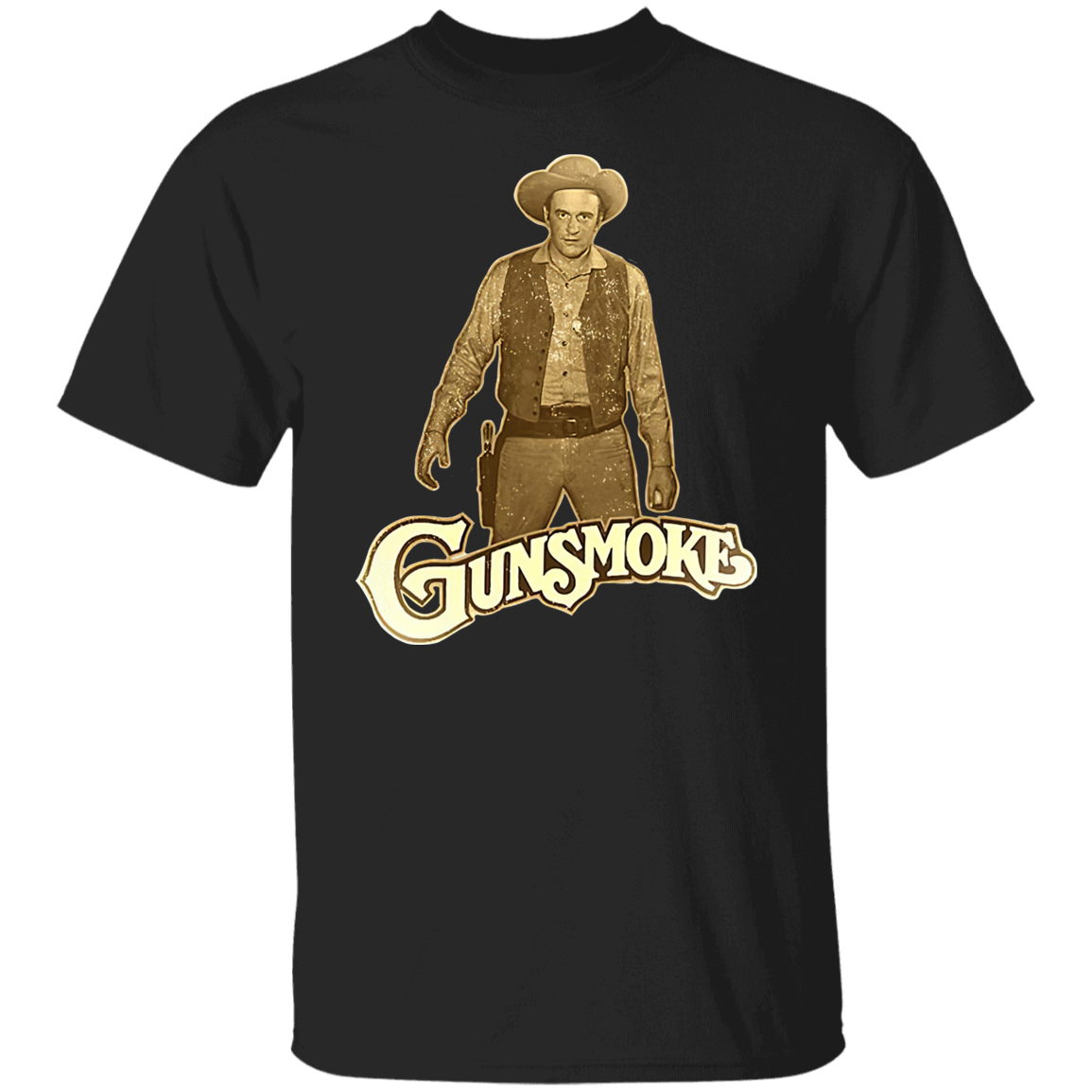 Gunsmoke James Arnes Anime Cowboy T-Shirt - CDCraft