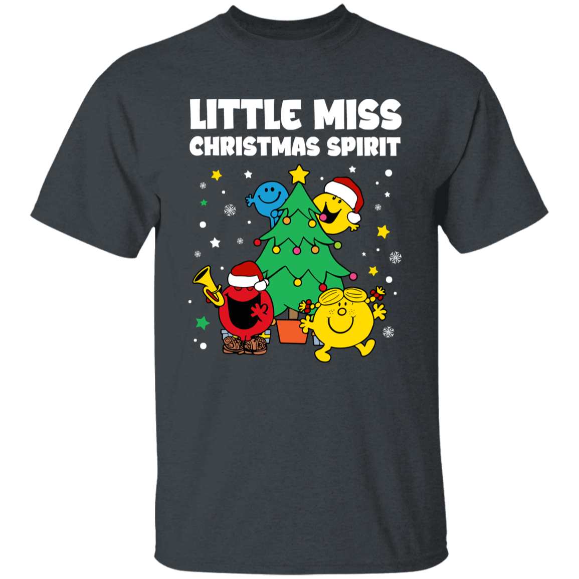 Little Miss Christmas Spirit Teacher Vintage Unisex  T-Shirt - letter