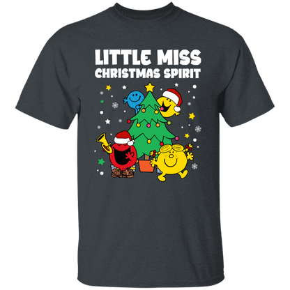 Little Miss Christmas Spirit Teacher Vintage Unisex  T-Shirt - letter