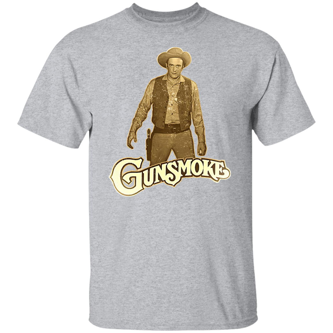Gunsmoke James Arnes Anime Cowboy T-Shirt - CDCraft