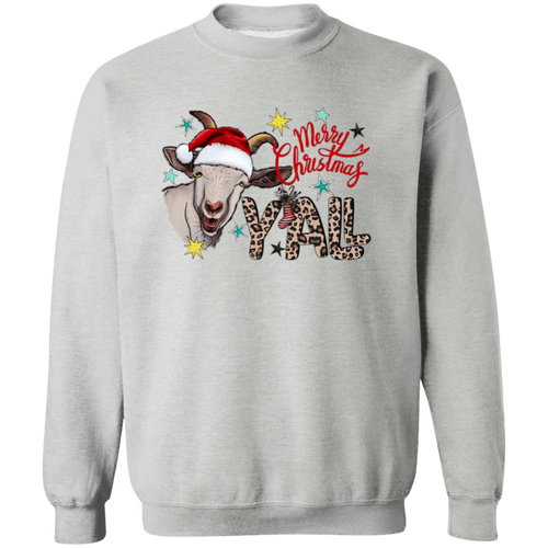 Merry Christmas Yall G180 Gildan Crewneck Pullover Sweatshirt - maria