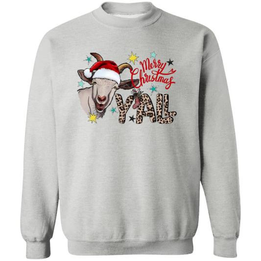 Merry Christmas Yall G180 Gildan Crewneck Pullover Sweatshirt - maria