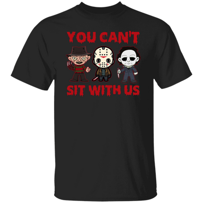 You Can’t Sit With Us Horror Movies Halloween Funny T-Shirt - leleart