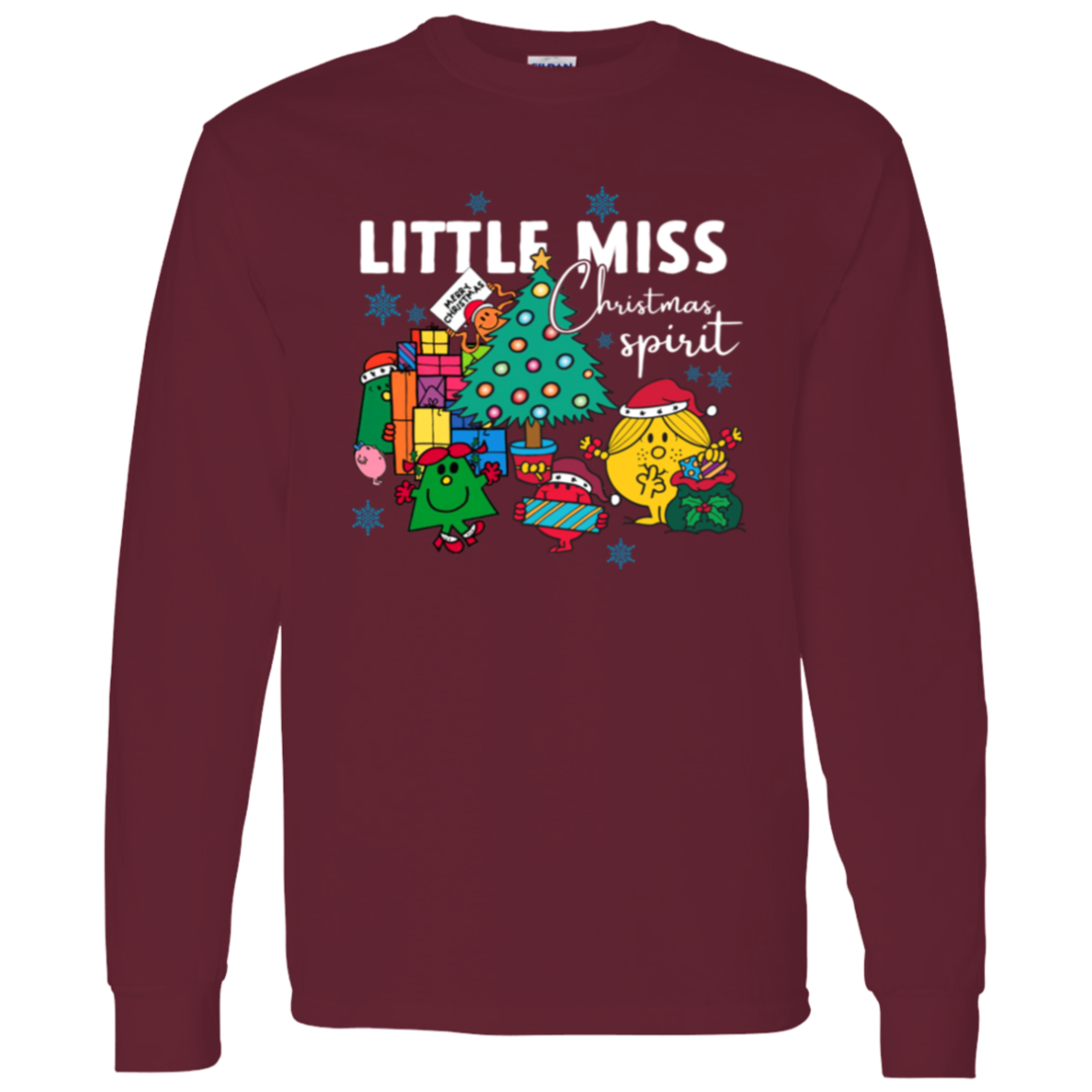 Little Miss Christmas Teacher Vintage G540 LS T-Shirt 5.3 oz. - letter
