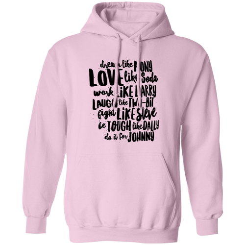 The Outsiders Character Names Funny Literature Teacher Vintage T-Shirt G185 Gildan Pullover Hoodie