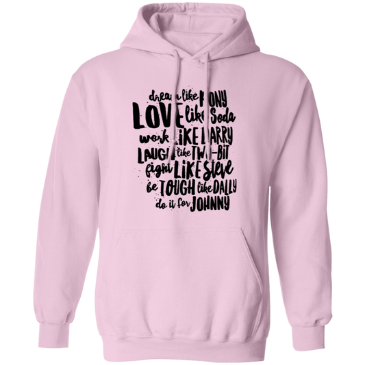 The Outsiders Character Names Funny Literature Teacher Vintage T-Shirt G185 Gildan Pullover Hoodie