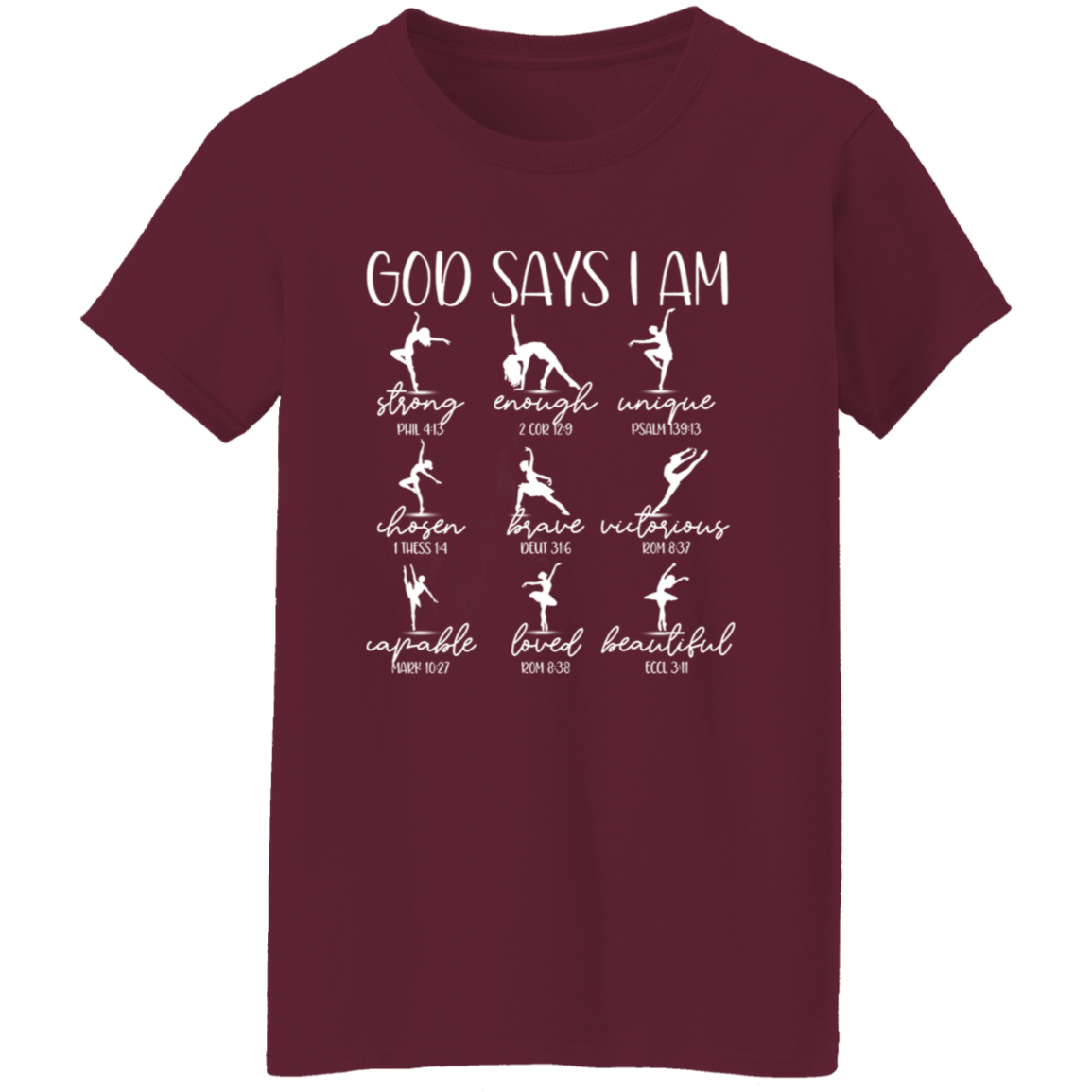 God Says I Am Dancer Teacher Vintage Ladies' 5.3 oz. T-Shirt