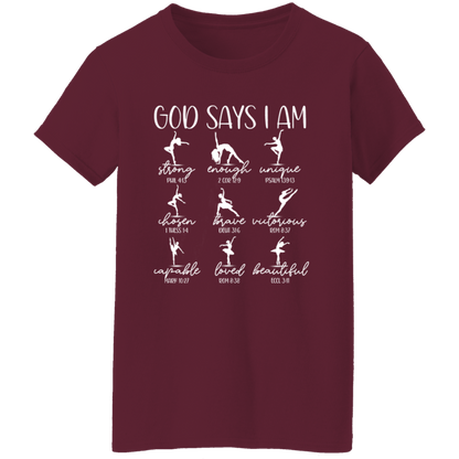 God Says I Am Dancer Teacher Vintage Ladies' 5.3 oz. T-Shirt