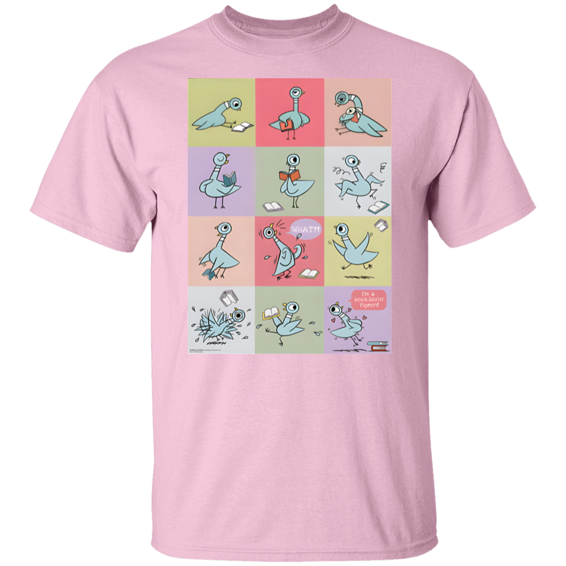 Pigeon Reading Shirt, Funny Book Lover Teacher Tee, Mo Willems Inspired Back to School T-Shirt