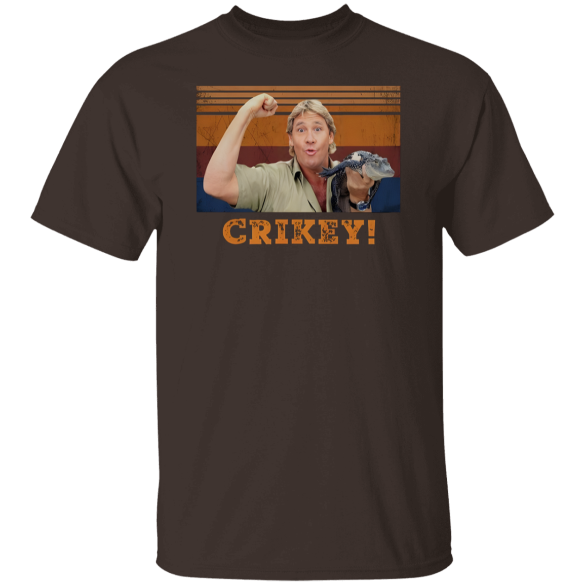 Steve Irwin Animal Lover Crikey Black T-Shirt - leleart